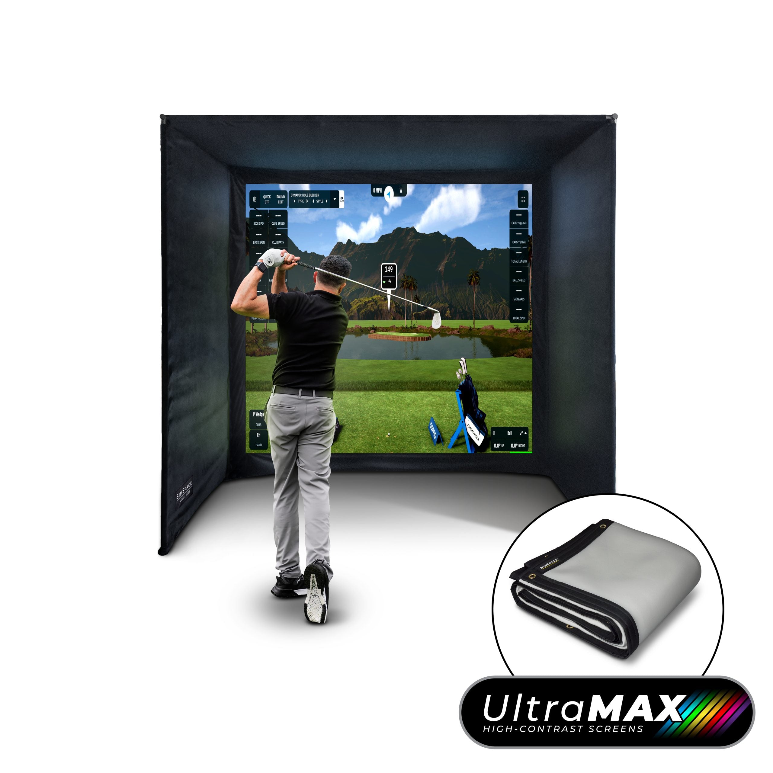 UltraMax High Contrast grey screen enclosures