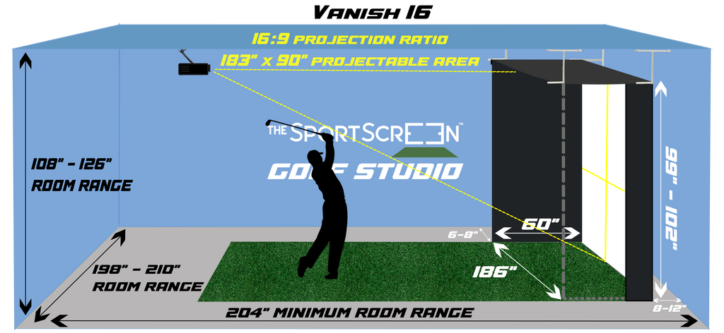 Vanish Series Retractable Golf Enclosure (Vanish 16)