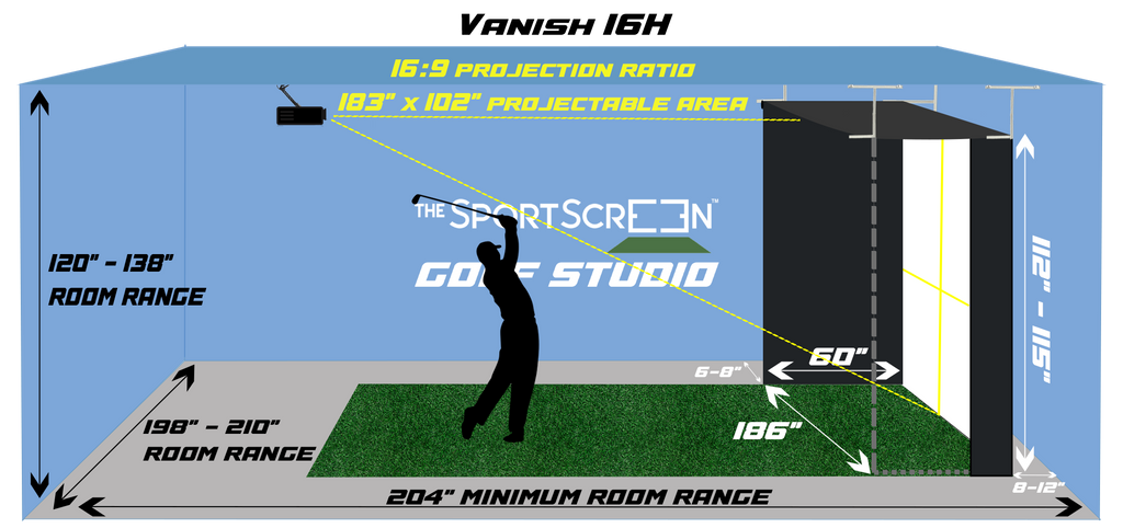 Vanish Series Retractable Golf Enclosure (Vanish 16H)