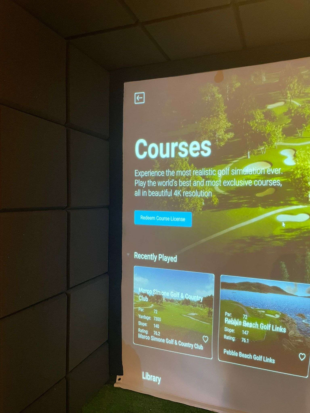 GTS Ultra custom made Golf Simulator Impact Screen