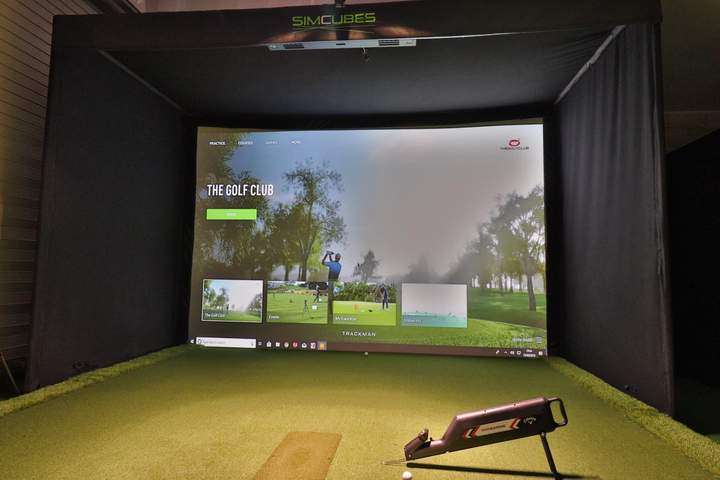 Custom made Golf Simulator Enclosure with GTS Ultra Impact Screen